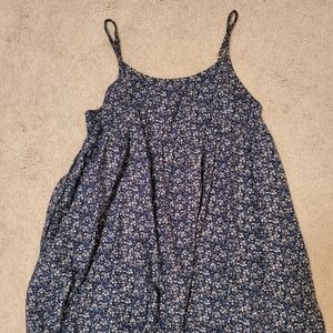 Blue floral baby doll dress